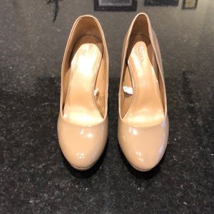 Beige Patent High Heels